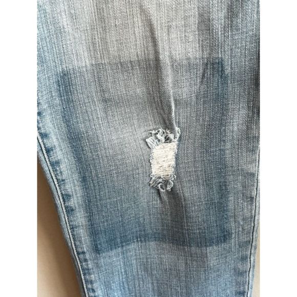 SOLD!! ANTHROPOLOGIE /Pilcro /“HYPHEN” patchwork Denim Boy‎ Fit Crop - Picture 4 of 9